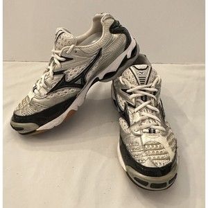 Mizuno Wave Lighting 6 Volleyball Sneakers Shoes Women's Size 9.5 Black White
